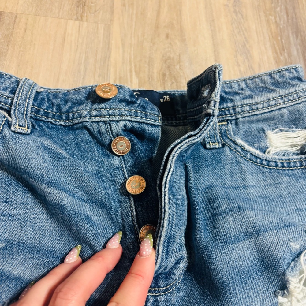 Women’s Hollister High-Rise Denim Shorts button fly size 3 W26 - Picture 5 of 7